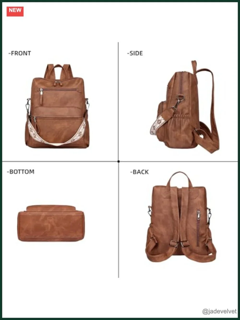 PU Leather Convertible Backpack Purse for Women Travel Work Shoulder Bag